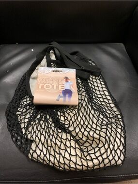 Mesh Tote Bag - Black nupouch